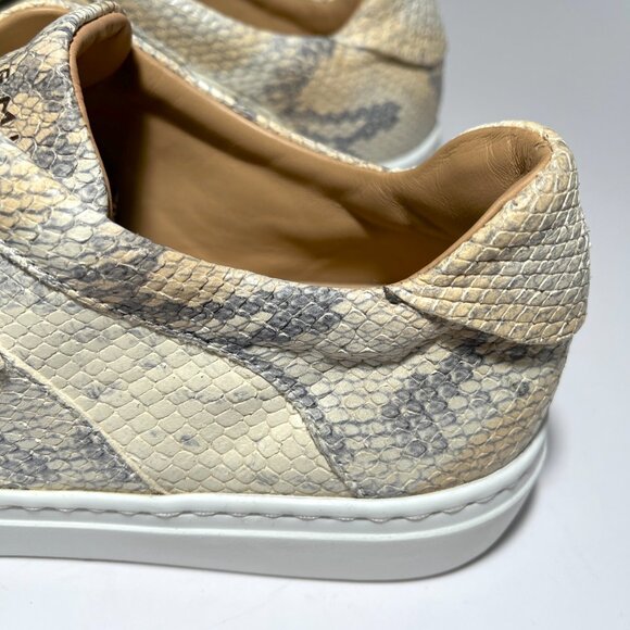 M. Gemi The Giovanna Python Leather Velcro Sneakers - Picture 12 of 15